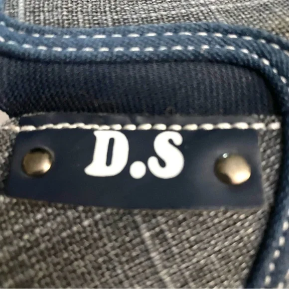 Dream Seek Nautical Blue Slip-On Canvas Mens Shoes Sneakers 8.5 Comfort Travel - Picture 9 of 10